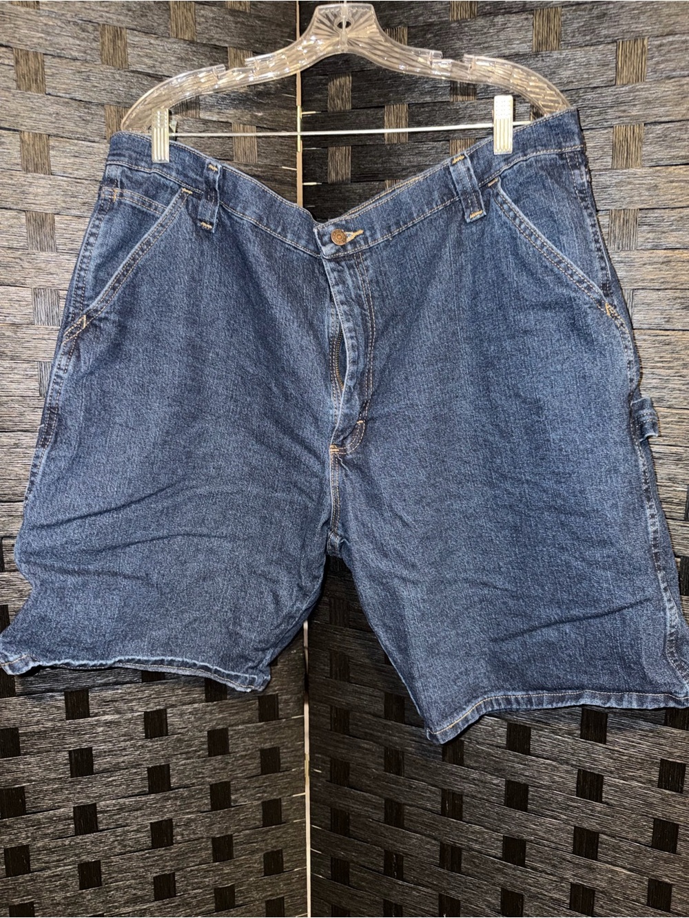 Wrangler Men's Dark Blue Denim Shorts Size 40”